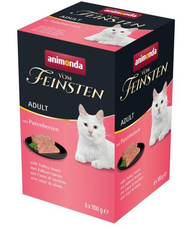 Animonda of the finest adult cat food wet food for adult cats with turkey hearts 6 x 100 g with turkey hearts 100 g (6 Pack)