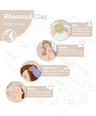 Fatima's Garden Ghassoul Powder with Rose Petals - 8.8oz Face and Hair Mask - Buy Online on SooperMarket.com
