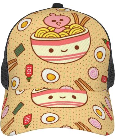 OPSREY Delicious Sweet Ramen Printed Adjustable Mesh Baseball Cap Neutral Sports Cap Delicious Sweet Ramen 5-7 - Buy Online on SooperMarket.com