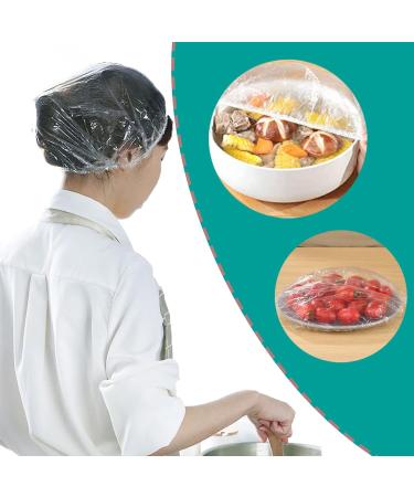 100 Pcs Extra Elastic Waterproof Shower Caps - Clear Plastic Cap for Home, Hotel, Spa & Salon - Portable Disposable Travel Cap - Buy Online on SooperMarket.com