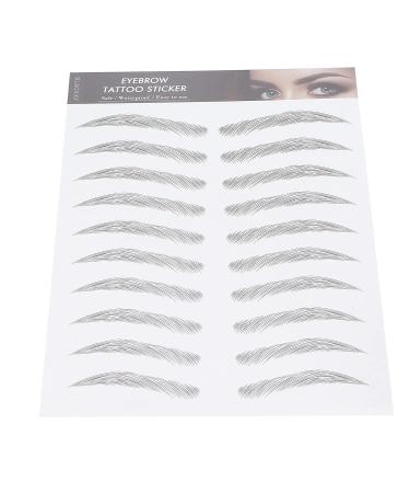 6D Waterproof Eyebrow Transfer Stickers - Professional Eyebrow Makeup Tool for Women & Girls | Black (BLACK-07) - International Shipping Available - Buy Online on SooperMarket.com