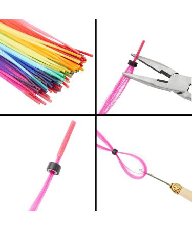 Rainbow Microbead Tip Hair Extensions and Tools (51 cm 202 Pieces) - Buy Online on SooperMarket.com