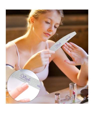 25 Pcs Washable Double Sided Nail Files | 100/180 Grits Emery Boards for Acrylic, Gel Nails | Professional Nail Styling Tools for Home and Salon - Buy Online on SooperMarket.com