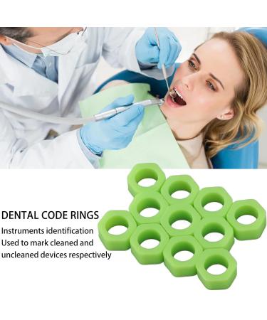 Dental Code Rings - 100 Pieces Silicone Color Coding for Dental Clinics | Odontologia Instrument Accessories (Green) - Buy Online on SooperMarket.com