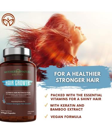 Nourish & Strengthen Hair from Inside Out with Moringa Oil & Capsules - Mother Nature Organics - Healthy Hair Growth - Buy Online on SooperMarket.com