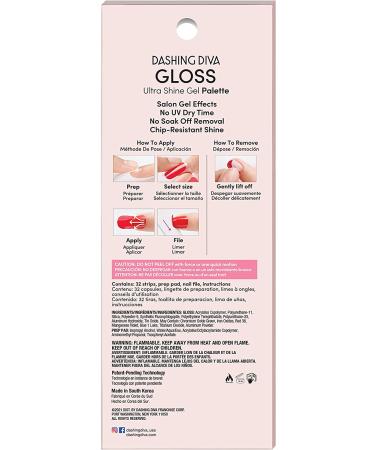 Dashing Diva Gloss Nail Strips - Desert Quartz | Chip Resistant UV-Free Gel Stickers - 32 Nail Wraps and Prep Pad - Buy Online on SooperMarket.com