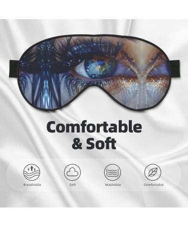 SSIMOO Eyelash Soft Sleep Eye Mask | Breathable Eye Patch for Women | Perfect Travel Accessory | Relaxation & Comfort Black - Buy Online on SooperMarket.com