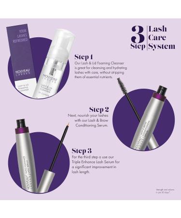 Nouveau Lashes Lash & Lid Gentle Foaming Cleanser Encourages Optimal Lash and Eyelid Hygiene Suitable for Use on Lash Extension Vegan 50 ml (Brush Not Included) - Buy Online on SooperMarket.com