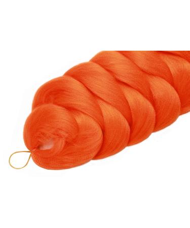 Buy MapofBeauty 3pcs Ombre Crochet Jumbo Braid Hair Extensions - Fluorescent Orange | Wholesale International Shipping - Buy Online on SooperMarket.com