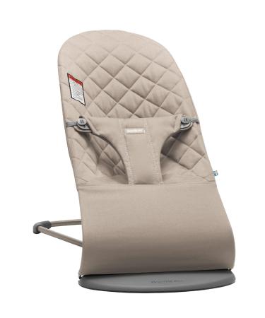 BabyBjrn Bouncer Bliss, Sand Gray, Cotton (006017US) Cotton Sand Gray