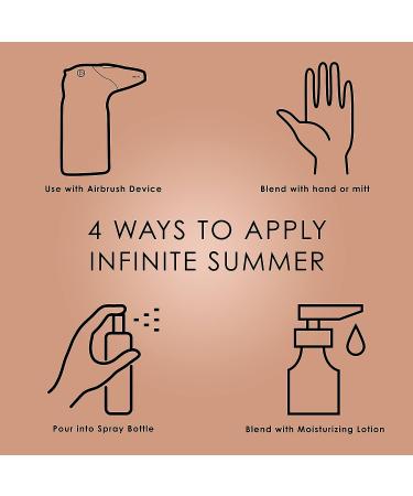 TEMPTU Infinite Summer Airbrush Gradual Self Tanner Spray & Liquid Refill - Vegan & Natural Tanning Solution for Face, Legs & Body - Buy Online on SooperMarket.com