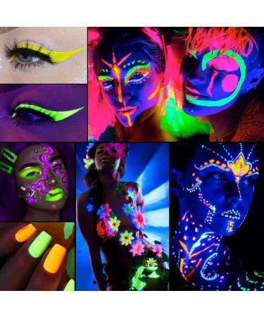 Buy Neon Face Body Paint Sticks Kits - Glow in the Dark DE LANCI Blacklight Reactive Makeup for Adults & Kids - Perfect Blendable Neon Party Supplies in Yellow Red & Green - International Shipping Available - Buy Online on SooperMarket.com