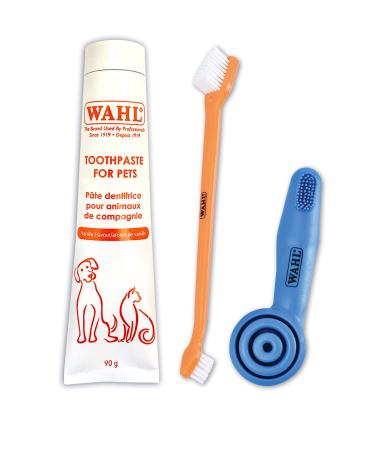 Wahl Canada 3-Piece Dental Cleaning Kit Dog Dental Teeth Care Easy Teeth Brushing Fast Teeth Brushing Toothbrush for Dogs - Model 59854