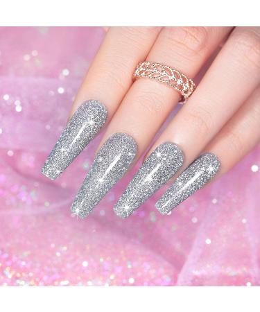 RARJSM Reflective Glitter Silver Gel Polish - 15ml - Soak Off UV/LED Curing for DIY Manicure - Buy Online on SooperMarket.com