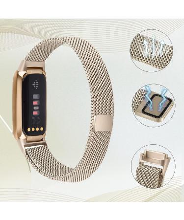 surundo Compatible with Fitbit-Luxe-Bands for Women Men  Magnetic Clasp Stainless Steel Mesh Metal Milanese Loop Wristband Replacement Strap for Fitbit Luxe/Luxe Special Edition Fitness Tracker Starlight - Buy Online on SooperMarket.com