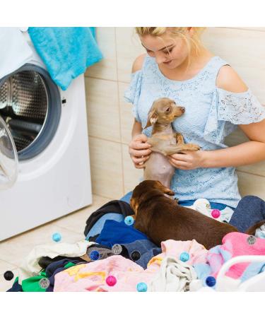 Pet Hair Remover Laundry Balls - Reusable Dryer Balls for Lint Removal - 6 Colors (12 count) - Buy Online on SooperMarket.com