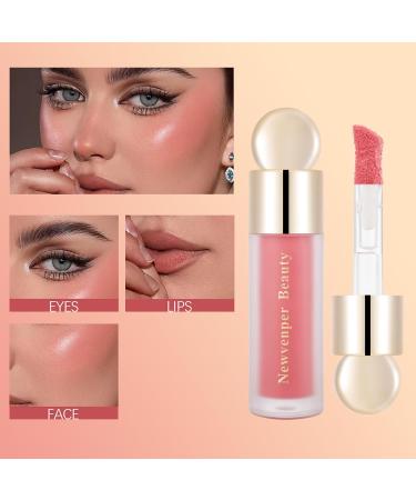 Liquid Highlighter Liquid Blush with Face Brush Long Lasting Smooth Lightweight Smudge Proof Blush+ Highlighter 2#+4# 1 count (Pack of 2) - Buy Online on SooperMarket.com