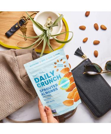Daily Crunch Sprouted Almonds 5 oz Resealable Bags (Pack of 4) | Keto Friendly, Non-GMO, Vegan, Healthy Snack - Buy Online on SooperMarket.com