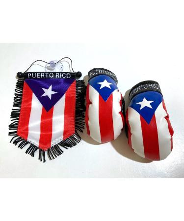 Puerto Rico Boxing Gloves Car Flag Decals - PR Combo 9 - Buy Online on SooperMarket.com