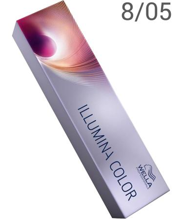 Wella Illumina Color Permanent Hair Color 8/05 Light Natural Mahogany Blonde 60ml - Pack of 1 - Buy Online on SooperMarket.com