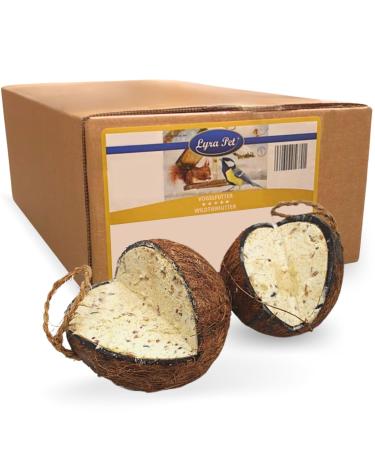 Lyra PET |2 x 4 entire coconut filled with V-Cut |Energy -rich bird feed |Coconut with fatty filling |All -year fat feed |Like Meisenkn del |Nutrient -rich wild bird feed