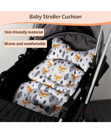 KAKIBLIN Infant Car Seat Insert: Yellow Fox Stroller Liner & Support Pillow - Buy Online on SooperMarket.com