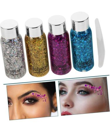 FOYTOKI 4pcs Set Colorful Eye Shadow Eyeshadow Glitter Festival Glitter Body Glitter Spray Liquid - Buy Online on SooperMarket.com