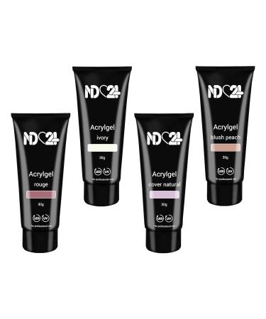 Poly Tube - Light & Dark Babyboomer - Ivory Blush Peach Cover Natural Rouge (4 x 30g) | International Shipping Available - Buy Online on SooperMarket.com