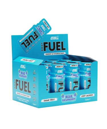 Applied Nutrition BodyFuel Energy Shot - Body Fuel Prime Energy Shot Physical Performance with B-Vitamins Taurine Caffeine Sugar Free Zero Calories (Box 12 Units x 60ml) (Blue Raspberry) Blue Raspberry 60 ml (Pack of 12)
