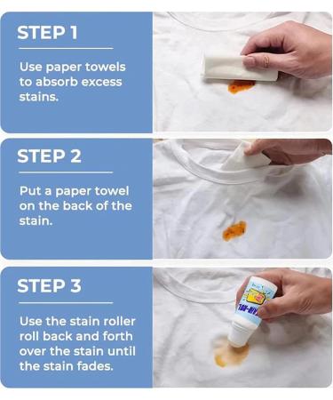 Clothes Stain Remover - Roll Bead Design Ideal for Emergency Stain Removal Portable No-wash Instant Stain Remover Pen Stain Remover Roller-Ball Cleaner for Clothes (1Pcs) - Buy Online on SooperMarket.com