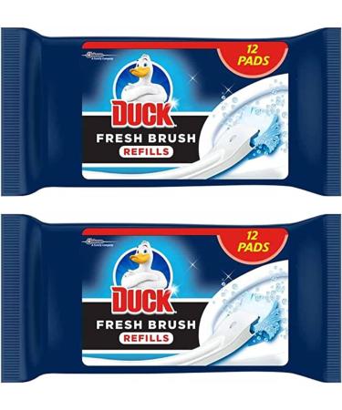 Toilet Cleaner Starter Kit Bundle Includes 1 Duck Fresh Brush With Holder and 24 Flushable Cleaning Duck Fresh Brush Refill Pads - Buy Online on SooperMarket.com