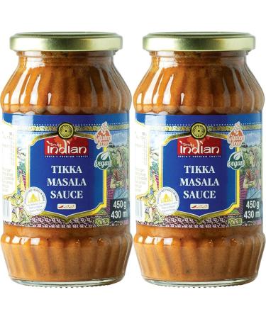 Truly Indian Tikka Masala Sauce (pleasantly sharp ready -made sauce for fast dishes with natural ingredients authentically indian vegan and gluten -free) (1 x 450 g) (pack with 2) 450 g (2 pack)
