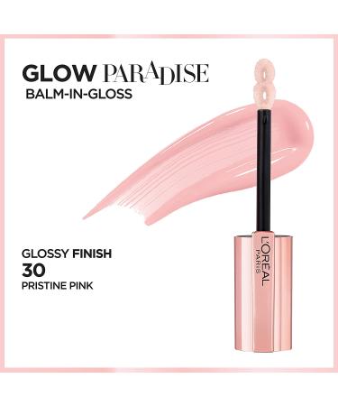L'Oreal Paris Tinted Lip Balm-in-Gloss: Glow Paradise Hydrating Liquid Lip Color in Pristine Pink - 0.23 Fl Oz - Buy Online on SooperMarket.com