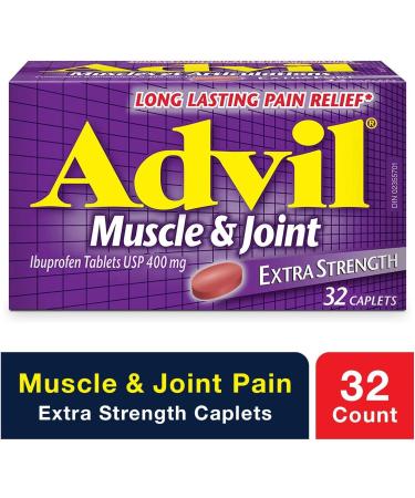 Advil Muscle and Joint (32 Count) 400 mg ibuprofen Muscle Pain Joint Pain Temporary Pain Reliever 32 Count (Pack of 1) - Buy Online on SooperMarket.com