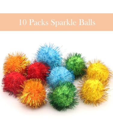 LASOCUHOO 30PCS Interactive Cat Toy Pack - Cat Crinkle Balls, Sparkle Balls, Spiral Springs - Buy Online on SooperMarket.com