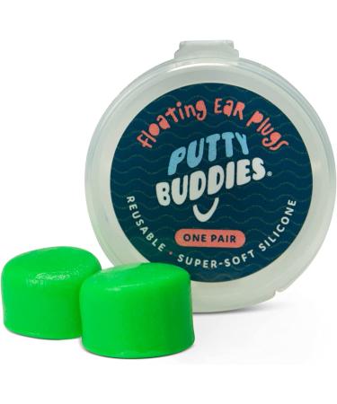 PUTTY BUDDIES Floating Earplugs 3-Pair Pack - Soft Silicone Ear Plugs for Swimming & Bathing - Doctor Recommended and Premium Quality - Keep Water Out - Green/Yellow/Blue - Buy Online on SooperMarket.com