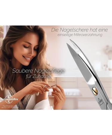 Premium Stainless Steel Nail Scissors for Fingernails & Toenails - Curved Extra Sharp with Protective Case (9 cm) - Buy Online on SooperMarket.com