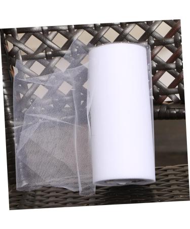 STOBOK 25 Ribbon Decor Wedding Dress Tulle Craft Diy Tutu Craft Wedding Tulle Spool Winter Table Skirt Baby Medium White - Buy Online on SooperMarket.com