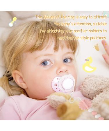 10PC Silicone Rings for Pacifier Chains - Soft Transparent Baby Pacifier Holders & Clips - Buy Online on SooperMarket.com