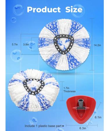 4 Pack O Cedar EasyWring Mop Head Replacements - Compatible with O Cedar 1 Tank Microfiber Mop - Rotating Base, Machine Washable - Buy Online on SooperMarket.com