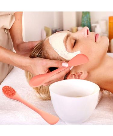 Silicone Face Mask Brush Applicator Set - Facial Makeup Remover Scrubber for Clay, Mud, Charcoal Masks - 2 Pack Red+Green - Buy Online on SooperMarket.com