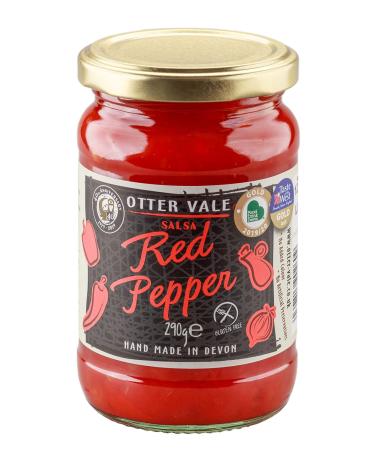 Otter Vale Red Pepper Salsa chunky and fruity with tomato and peppers hand-made in Devon gluten-free 290 g glass jar