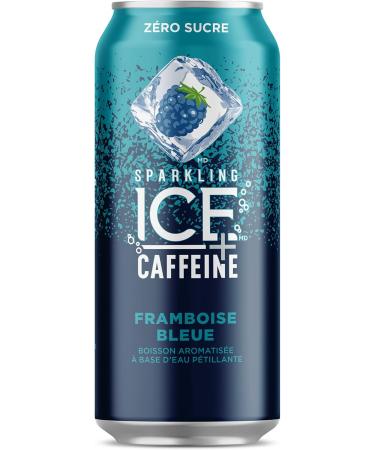 Sparkling Ice +Caffeine Blue Raspberry Sparkling Water. Caffeinated Sparkling Water from Coffee Beans and Green Tea Extracts for the Perfect Pick-Me-Up. 473 mL (Pack of 12) Blue Raspberry (Caffeine) 473 ml (Pack of 12) - Buy Online on SooperMarket.com