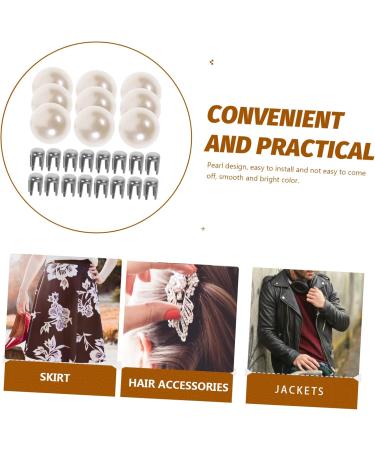 TEHAUX 300 Sets Pearl Claw Nails Tiara Jeans Button Claw Nail Rivets Handmade Rivets Decorative Nails Round - Buy Online on SooperMarket.com