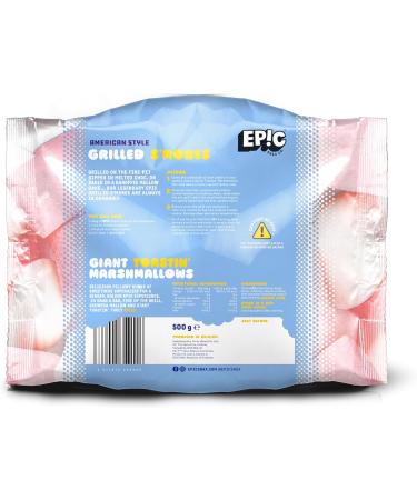 EPIC SNAX CO Giant American Style Pink & White Toastin Marshmallows - 500g - Buy Online on SooperMarket.com