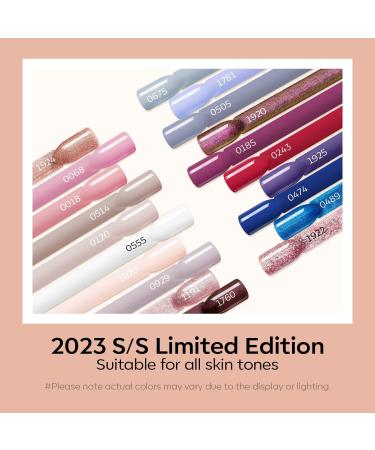 Modelones Gel Nail Polish Kit 20 Colors Nude Gel Polish Set White Glitter Pink Navy Blue Chameleon with Glitter Glossy&Matte Top Base Coat Nails Art Starter Manicure Home DIY Gifts Pink Blue - Buy Online on SooperMarket.com
