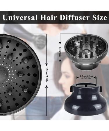 Universal Adjustable Hair Dryer Diffuser Attachment for Curly Hair | Fits Blow Dryer 4.3-6.5CM | Professional Salon Tool in Black - Buy Online on SooperMarket.com