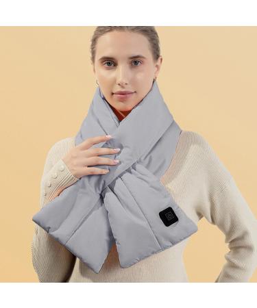 Zceplem Electric Neck Heating Pillow - 3 Temperature Settings Warm Collar for Men & Women Gray Heating Scarf for Outdoors - Buy Online on SooperMarket.com