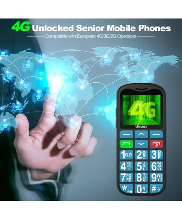 Uleway 4G Senior Cell Phone - Contract-Free Large Buttons SOS & Flashlight 1.7 LCD USB-C Charging Perfect for Seniors - Buy Online on SooperMarket.com