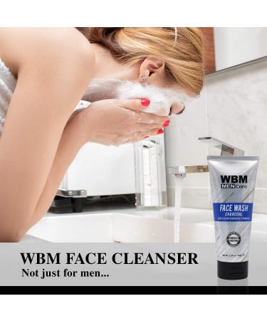Buy WBM Men Care Charcoal Face Cleanser - Daily Wash for All Skin Types - 5.29 Oz - International Shipping Available - Buy Online on SooperMarket.com
